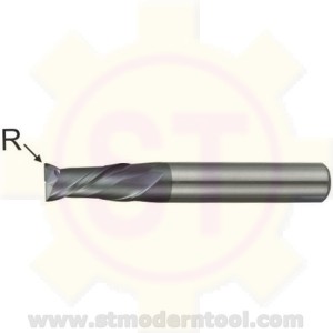 EMC342 STK เอ็นมิลคาร์ไบท์ R เป็นมุมมน เคลือบ ALTiN-COATED) 2 ฟัน 