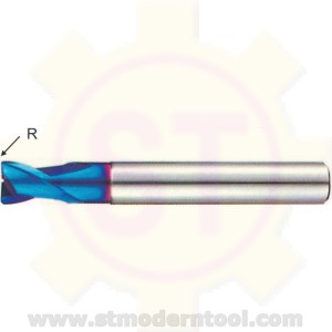 EM702/703 STK X70-POWER เอ็นมิลคาร์ไบท์ 2 ฟัน R เป็นมุมมน สำหรับเหล็กแข็ง 60-70 HRC