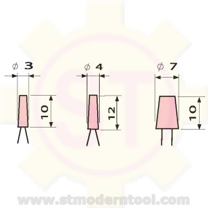 ลูกขัดหินสีชมพู  (แกน 3 MM.)