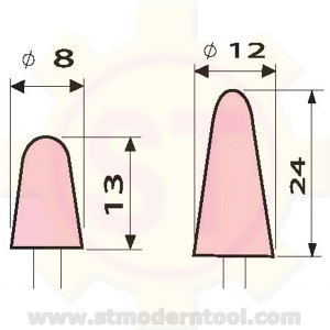 ลูกหินเจียร์สีชมพู (แกน 3 MM.)