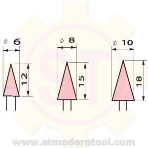 ลูกหินเจียร์สีชมพู (แกน 3 MM.)