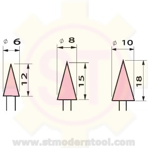 ลูกหินเจียร์สีชมพู (แกน 3 MM.)