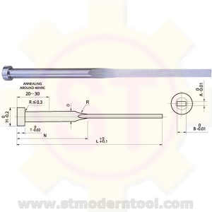 เข็มกระทุ้งแบน  SKD-61/SKH-51