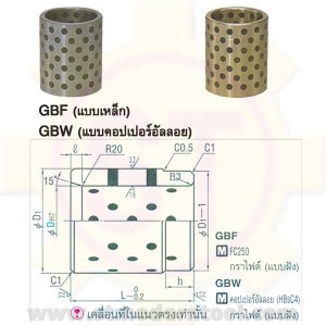 ไกด์บูชแบบไม่ใช้น้ำมัน (กราไฟท์)